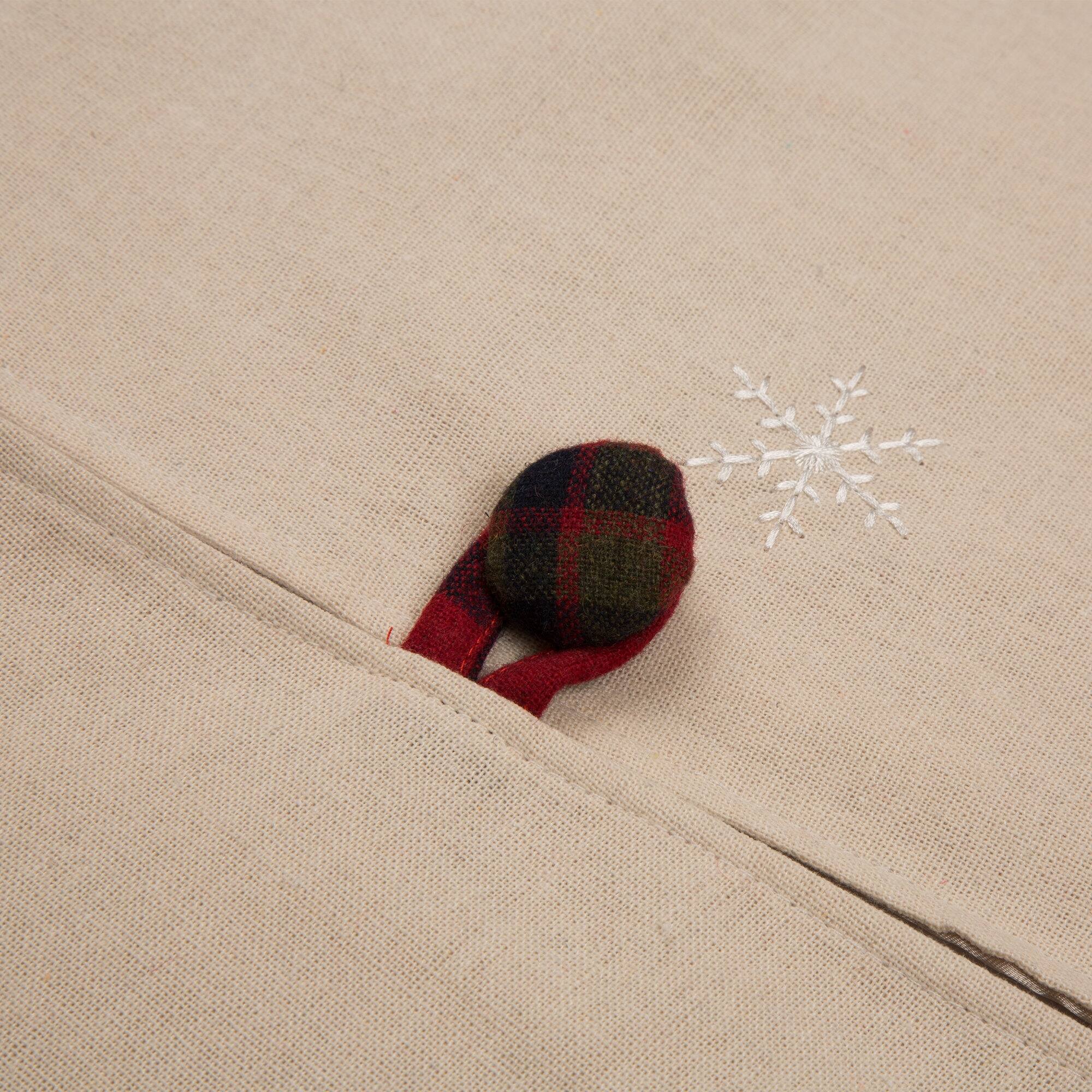 Glitzhome® 48" Dachshund Fabric Christmas Tree Skirt
